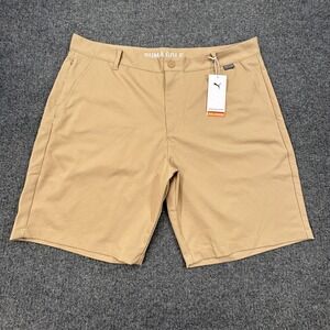 Puma Golf Camino 2.0 Shorts Mens 38 (Fits as 37) Prairie Tan UV Protection NEW